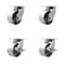 Service Caster 6'' Heavy Duty Semi Steel Cast Iron Wheel Swivel Caster Set with 2 Brakes, 4PK CRAN-SCC-KP92S630-SSR-2-SLB-2 - alternate 1